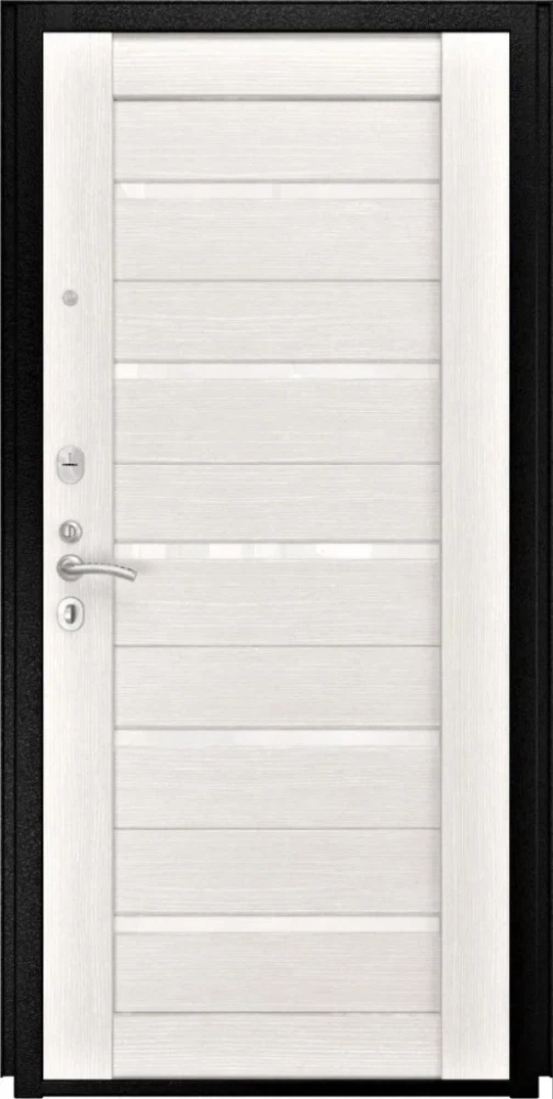 Входная дверь ДвериПРО Модель L-49 СБ-1 (лак. белое, 16мм, беленый дуб) DPRO196024 внутренняя сторона