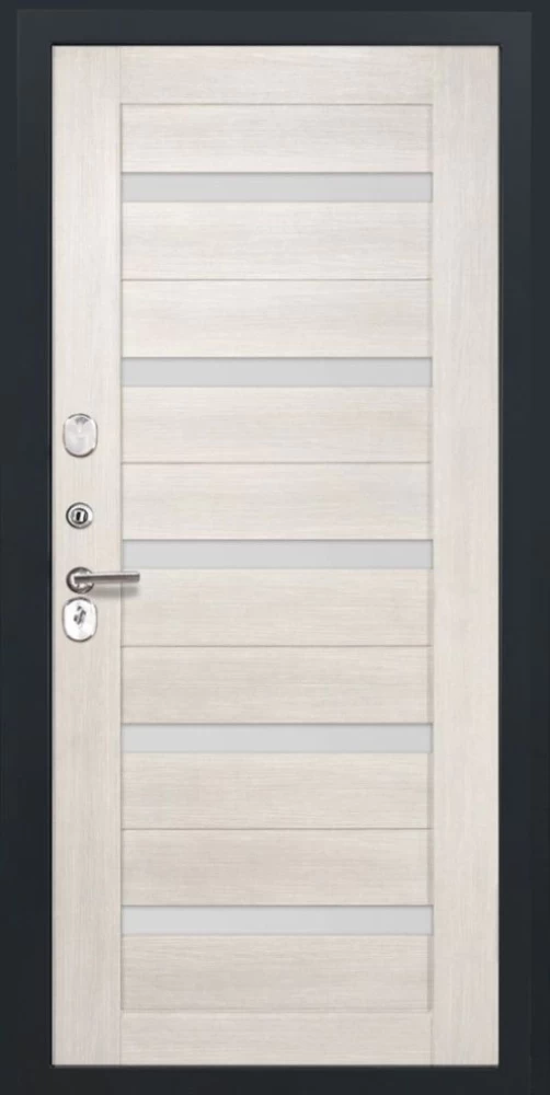 Входная дверь ДвериПРО L-45 СБ-1 (ст. белое, 16мм, беленый дуб) DPRO196848 внутренняя сторона