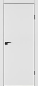 Межкомнатная дверь P-1 кромка ABS черная c 4-х ст. Белый матовый
