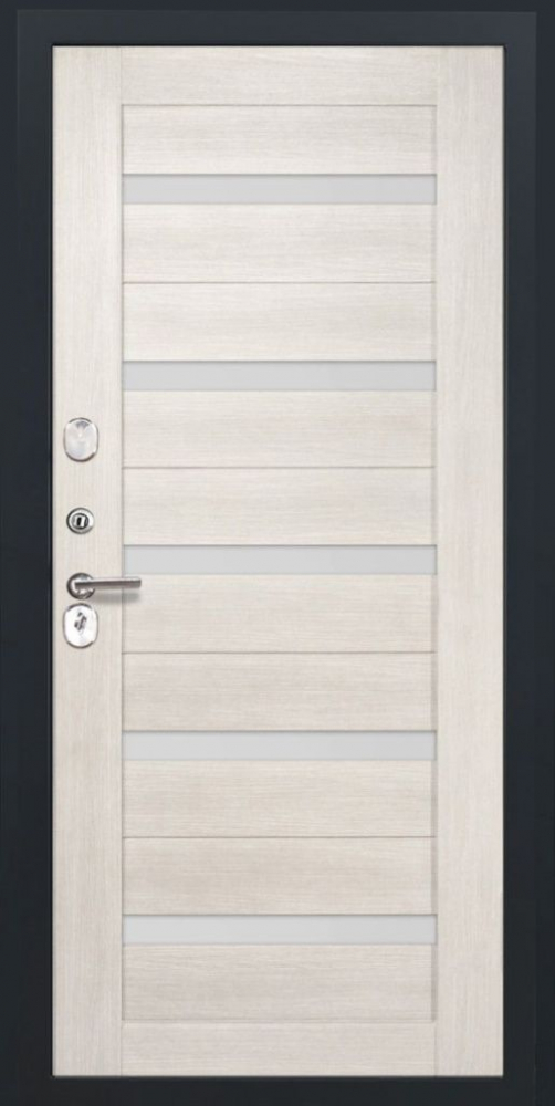 Входная дверь ДвериПРО Модель L-46 СБ-1 (ст. белое, 16мм, беленый дуб) DPRO198285 внутренняя сторона