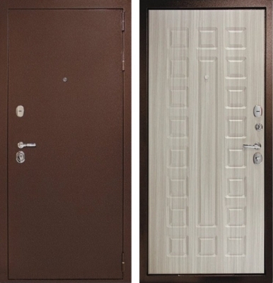 Дверь Рубикон 1 Медь Сандал белый