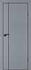 Межкомнатная дверь P-21  черный молдинг PET,  кромка ABS черная c 4-х ст. Серый матовый